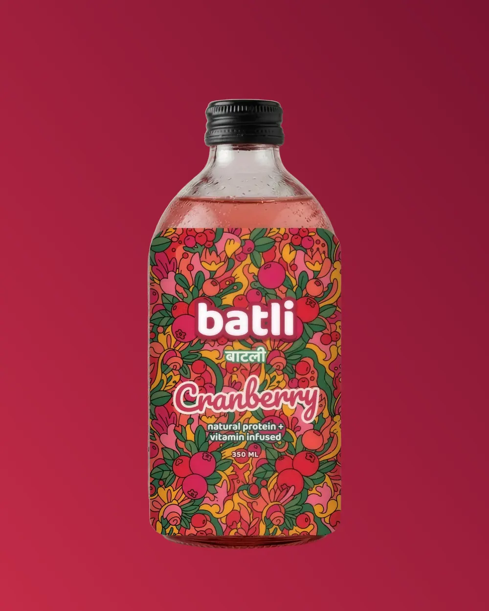 A Batli bottle in its hand-drawn label