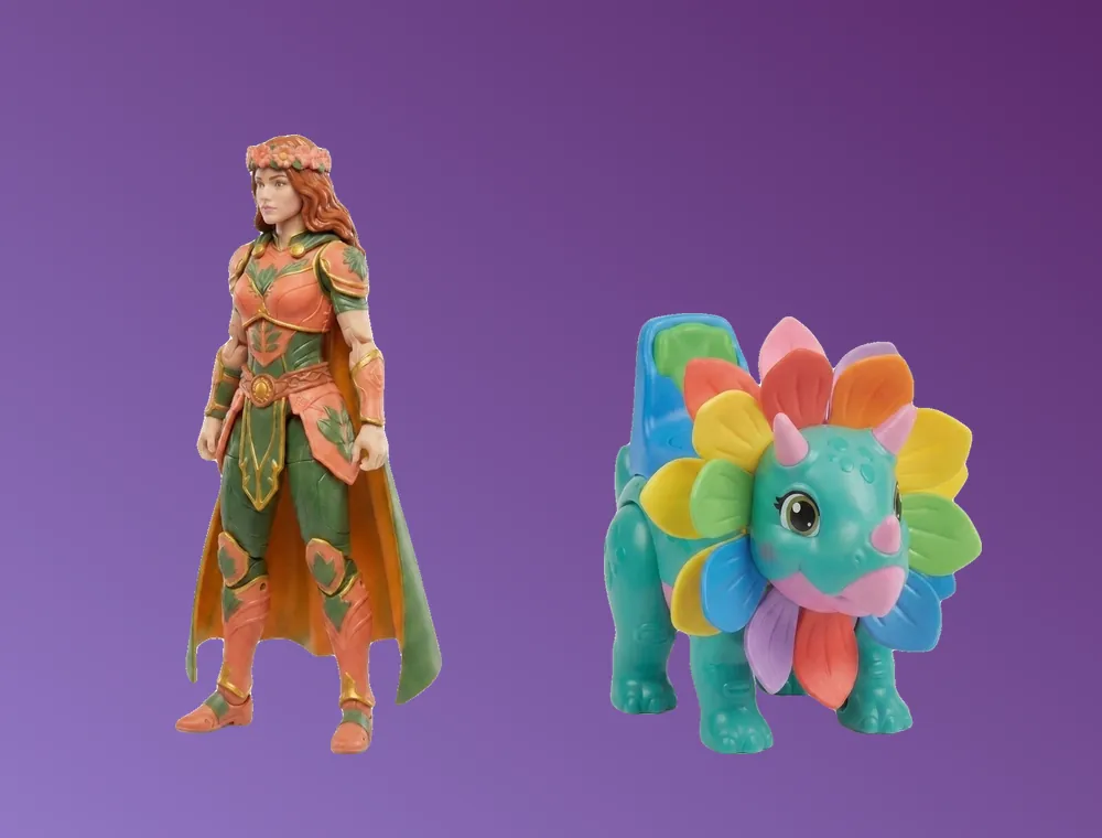 Aurora the Dawn Guardian with Fern the Triceratops
